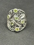 Silvershake Peridot Filagree Leaf Sterling Ring Size 10 Pre-owned. Price: $39.99.