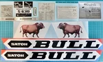 Satoh Mitsubishi Bull S-630 Tractor Reproduction Decal Set New. Price: $115.00.