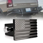 Black Aluminum Tow Trailer Hitch Cover Plug W/ American Flag 2" Inch Receiver New. Price: $35.95.