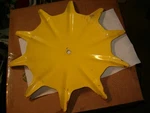 John Deere ??? Row Crop Cultivator Rolling Shield Only 10 Point Plates Used. Price: $21.95.