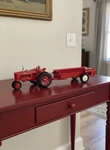 Ertl Mccormick Farmall Diecast Red Tractor And Trailer Auger Wagon Models Used. Price: $93.29.