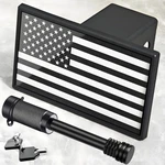 Locking American Flag Trailer Hitch Cover - Patriotic Aluminum Fo... New. Price: $26.05.