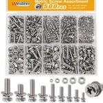 500PCS Nut And Bolt Assortment KIT,M2 M2.5 M3 M4 M5 Machine Screws, 304 Stainles New. Price: $11.09.