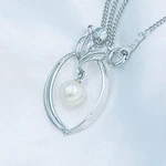 Mikimoto Pearl Color Necklace Silver Pendant Elegant Accessories Engraving D930 Pre-owned. Price: $175.54.
