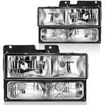 AUTOSAVER88 Headlight Assembly Compatible 1990-2000 Chevy Gmc C1500 C2500 C3500 New. Price: $128.78.