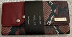 Miche Red Snakeskin Wallet Clutch Checkbook Organizer Snap Nwt New. Price: $15.99.