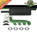 T20249 Manifold/ AL27389 Muffler Kit For John Deere Tractors T19978, T20006+ New. Price: $251.30.