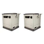 Suncast Swivel Hose Reel Storage Hideaway W/smart Trak Guide & Bin (2 Pack) New. Price: $258.99.