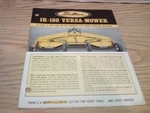 Brillion IR-180 Versa Mower Brochure. New. Price: $24.99.