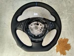 05-15 Bmw E90 E91 E84 New Nappa Leather Ergonomic Inlays Flat Botom Blue Carbon Used. Price: $399.00.