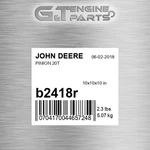 B2418R Pinion 20T Fits John Deere (surplus Open Box) New. Price: $107.86.