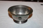 Vintage International Silver Soldered Sugar Bowl W/emblem Stevens Hotel. Price: $29.95.