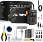 Autown Flat Tire Repair Kit With Compressor 54 Pieces For Car, Motorcycle, New. Price: $48.89.