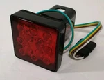 Red Lens Trailer Hitch Cover With 12 Led Brake Light Fit 2" Receiver New. Price: $14.00.