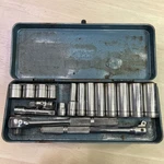 Vintage Stevens Walden 3/8" Drive S20 Sae Socket Set With Ratchet & Extension Used. Price: $49.99.