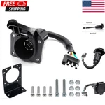 Autoxbert 4 Pin Flat 7 Way Round Blade Trailer Plug Adapter Rv Tow Truck Ligh New. Price: $21.49.