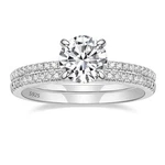 Eamti 1.2CT 925 Sterling Silver Bridal Ring Sets Round Cz Engagement Promise ... New. Price: $58.27.