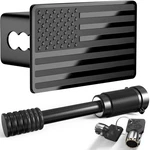 Toeasyty Heavy American Flag Metal Trailer Hitch Cover For 2 Inch Black New. Price: $57.29.