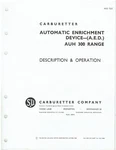 Su AUH300 Carb Auto Enrichment Device '68 Description/operating Principles Guide Used. Price: $12.22.