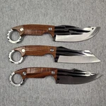 Fixed Blade Hunting Knives Lot Of 3 Full Tang Silver Drop Point Wood Handle Ring Used. Price: $22.49.
