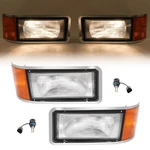 Headlights W/led Bulbs For Mack CH600 CH612 CH613 CL700 1990-2007 CL600 91-99 New. Price: $225.54.
