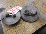 Ford 1939-53 More, Hydraulic Lift Shaft Washer & Lock 9N550, 9N551 Used Original. Price: $7.00.