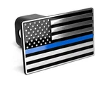 Trailer Hitch Cover Fits 2" Receivers Usa Flag Metal Black & Chrome Blue Lfparts New. Price: $43.32.