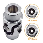 New 3/4" Round X Steering Shaft Joint Coupling Chrome Universal. Price: $24.69.