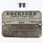 Rockford Pto Data Tag Inspection Plate PTA5897 Power Take Off Brog Warner Clutch Used. Price: $26.99.