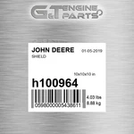 H100964 Shield Fits John Deere (surplus Open Box) New. Price: $101.10.