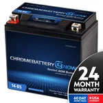 Chrome BATTERYYTX14-BS Bluetooth Atv Utv For Honda Polaris Can-am 12V New. Price: $37.50.