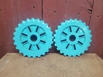 Pair Of Ih Plastic Lustran International Planter Plates C14-24 Teal (2) Pcs Used. Price: $12.00.