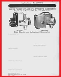 Fairbanks Morse FM-XV4B7 XVE4B7G Magneto Instructions 2907C Service Manual Brand. Price: $20.00.