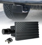 Black Aluminum Tow Trailer Hitch Cover Plug Cap W/american Flag 2" Inch Receiver New. Price: $35.95.