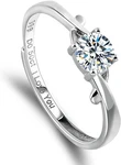 Anazoz Moissanite Wedding Rings For Women, 0.5CT Color VVS1 Love You - New. Price: $45.10.
