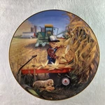 Bumper Crop Plate Little Farmhands Danbury Mint John Deere Combine Corn Boy Dog Unspecified. Price: $14.95.