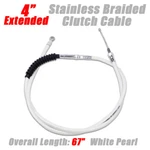 +4 White Pearl Clutch Cable For Harley Road King Flhr Street Electra Glide New. Price: $55.95.