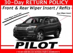 New Genuine Honda Pilot Wiper Refill Set 2016 - 2022 For Factory Blades. Price: $44.00.