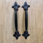 Antique Cast Iron Door Pulls Handles Old Victorian Vintage 22CM. Price: $34.08.
