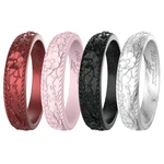 Zollen Silicone Wedding Rings For Women 1/4/7 Packs -stackable Rubbe.... Price: $10.20.