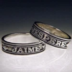 French Love And Hope Ring J'aime Et J'espere Paris Sterling Silver Message New. Price: $65.00.
