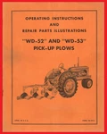 Allis Chalmers WD-52 WD-53 Pick Plow Owner's Manual WD45 Snap Coupler Ac Brand. Price: $20.00.