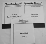 3 Owner's Manuals Farmall Super Fast Hitch Ih 2 Point Disc Plow & Disk Harrow Brand. Price: $40.00.