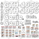 Fits Genie Gth 1056 Decal Kit Telescopic Forklift - 7 Year 3M Vinyl! New. Price: $254.95.