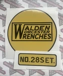 Walden Worcester Wrenches Tools Box No 28 Set Stevens Inc, 4 Decals New. Price: $13.90.