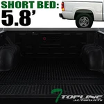 Topline For 2004-2007 Silverado/sierra 5.8 Feet Rubber Truck Bed Mat Liners -blk New. Price: $83.00.