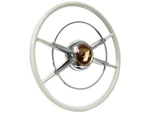 16" Ivory Crestliner Ford Mercury Anniversary Steering Wheel Kit Spline New. Price: $1499.99.