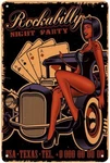Pin Up Tin Sign,poker Night Party Site On The Car Vintage Metal Signs Club New. Price: $9.49.