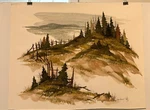 Vintage Landcape Watercolor Painting Oil Wash "old Fence" By Gary Adcock 20X27 Used. Price: $499.99.