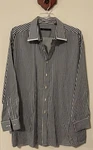 Sean John Mens 20 Big Blue Striped Button Long Sleeved 34/35 Cotton Shirt A4455R Pre-owned. Price: $22.99.
